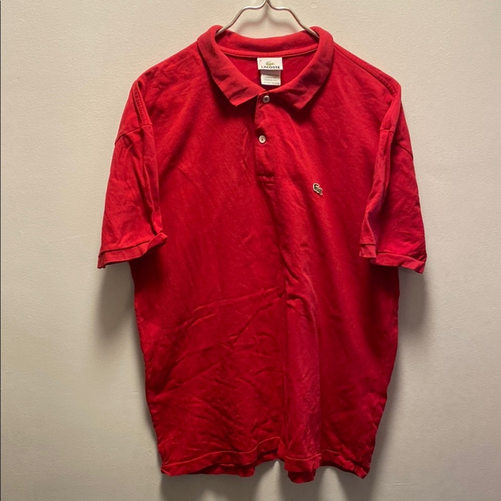 Lacoste  Red Polo Shirt Mens 8 Large